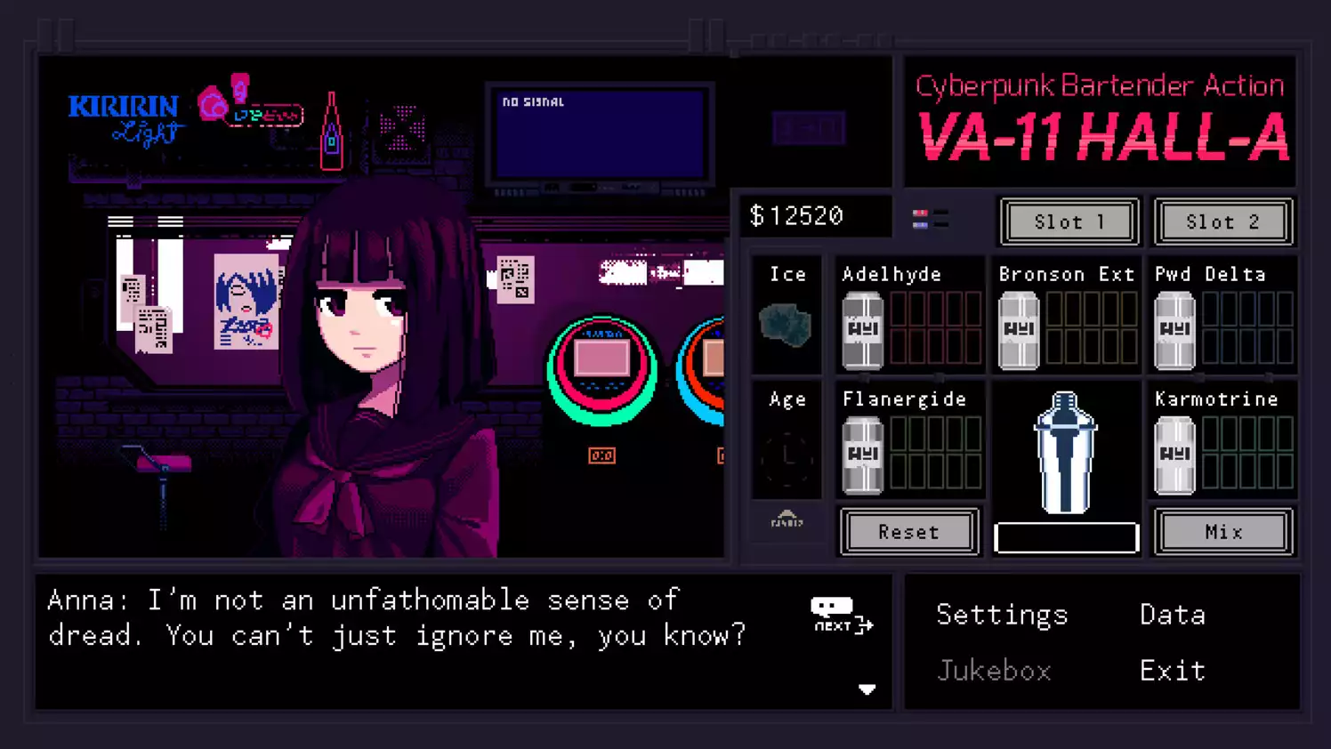 VA-11 Hall-A Cyberpunk Bartender Action