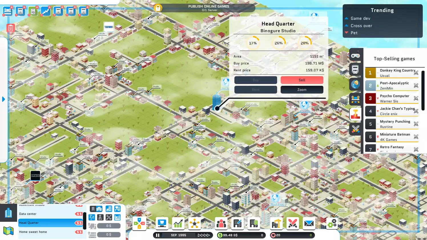 City Game Studio a tycoon about game dev