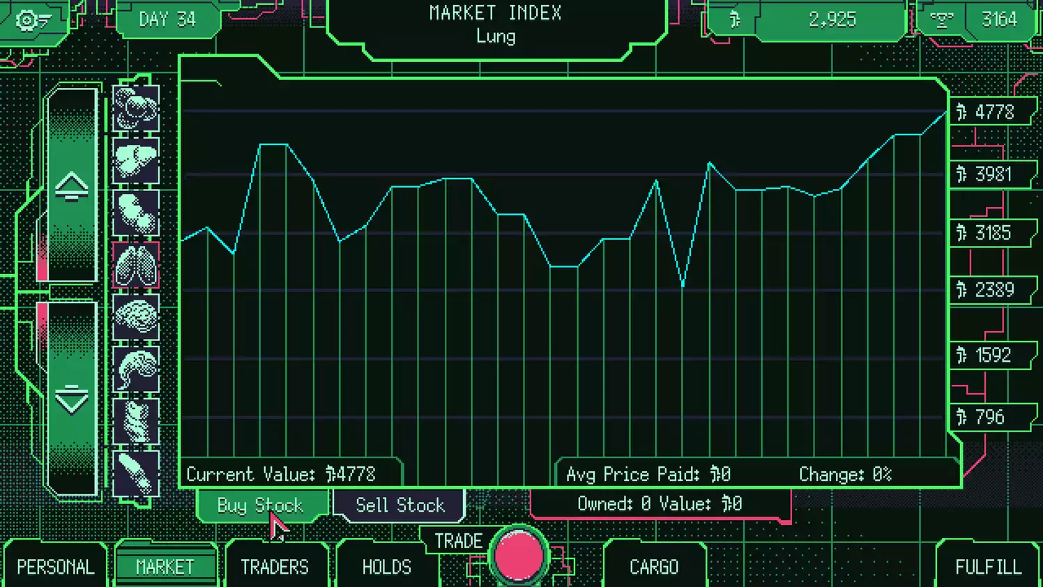 Space Warlord Organ Trading Simulator