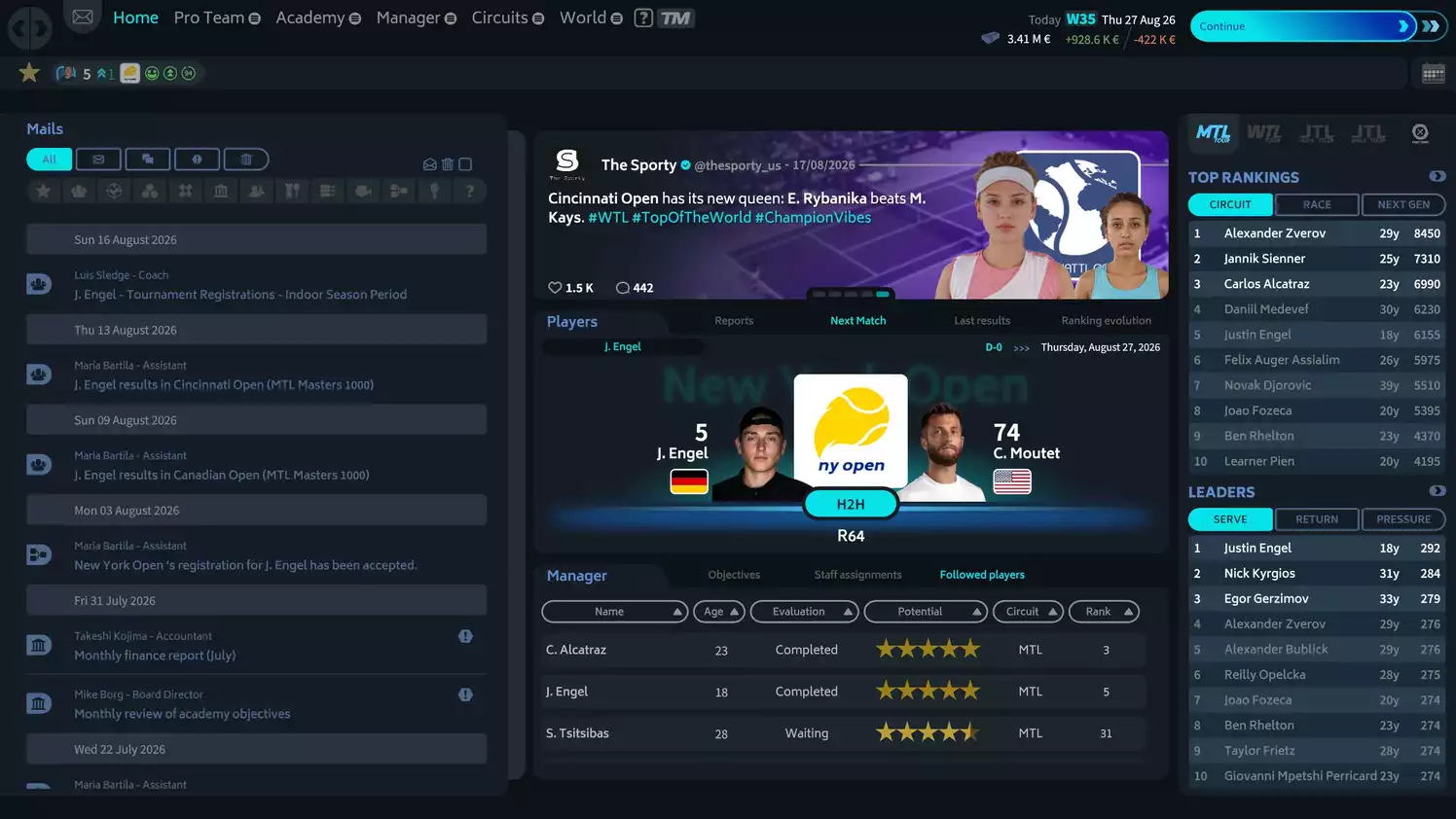 Tennis Manager 26